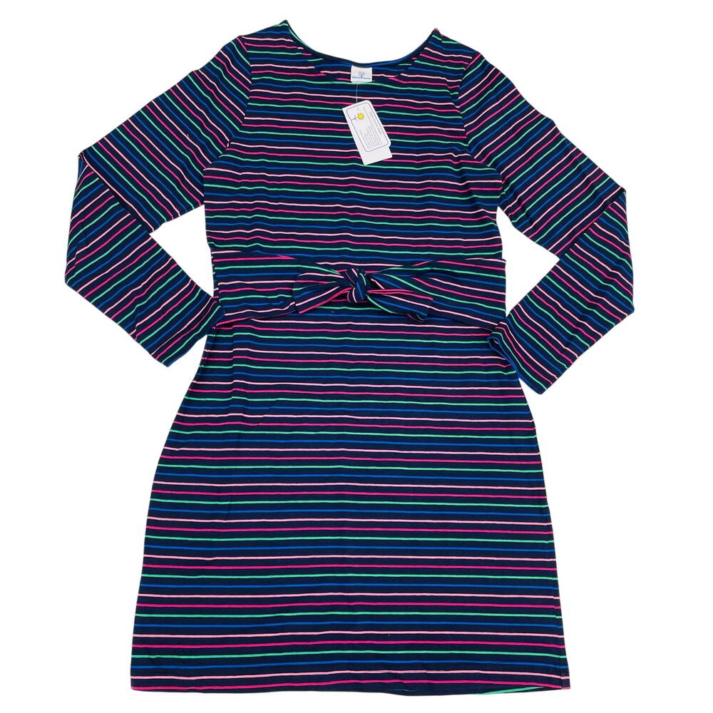 NWT Florence Eiseman Size 16 Stripe Knit Dress with Waist Tie